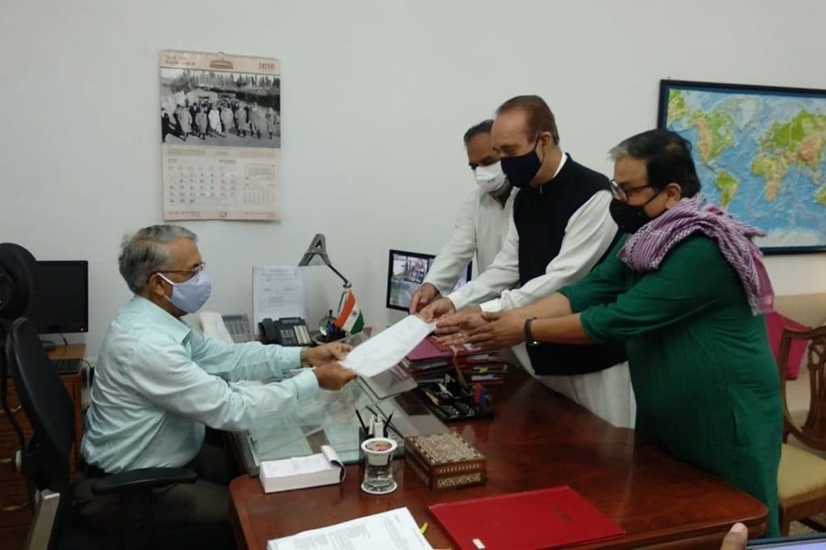RJD MP Manoj Jha files nomination as oppositions candidate for Deputy Chairman post in Rajya Sabha