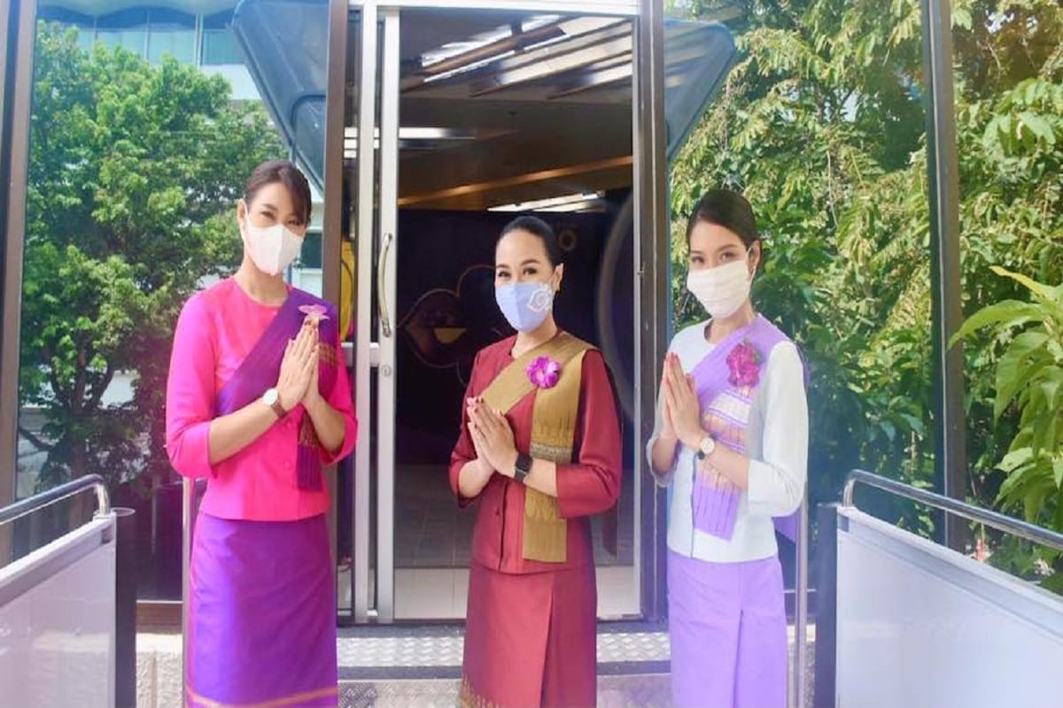 Thai Airways plane themed restaurant customers have to take e boarding pass