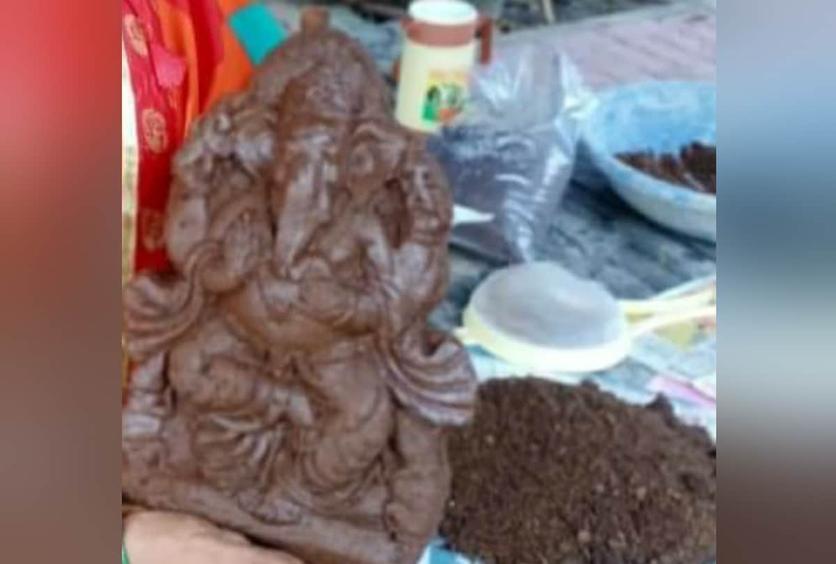 Laxmi-Ganesh murti of cow dung made in Gorakhpur will give competition to statue of China