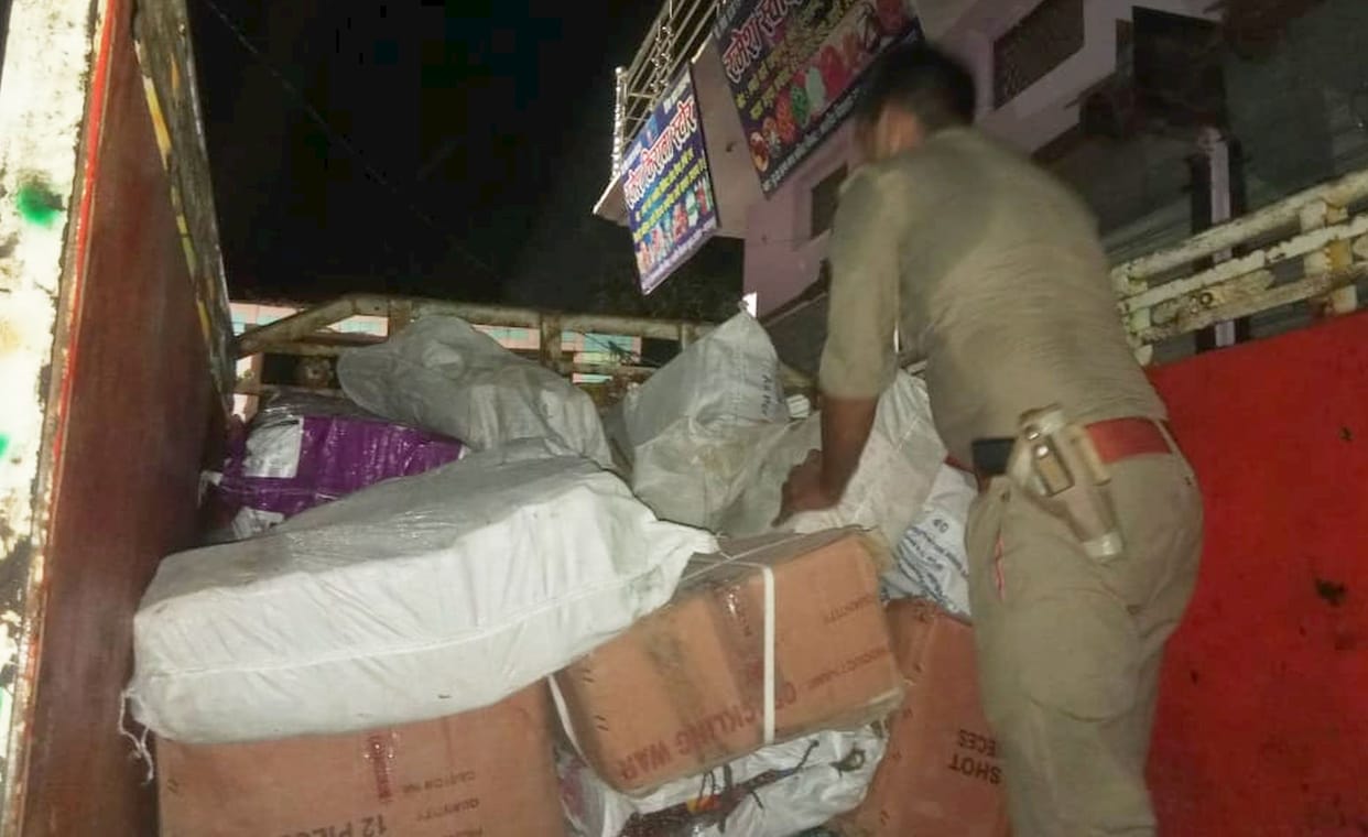 stock of firecrackers was caught from the house of a relative of a cracker businessman