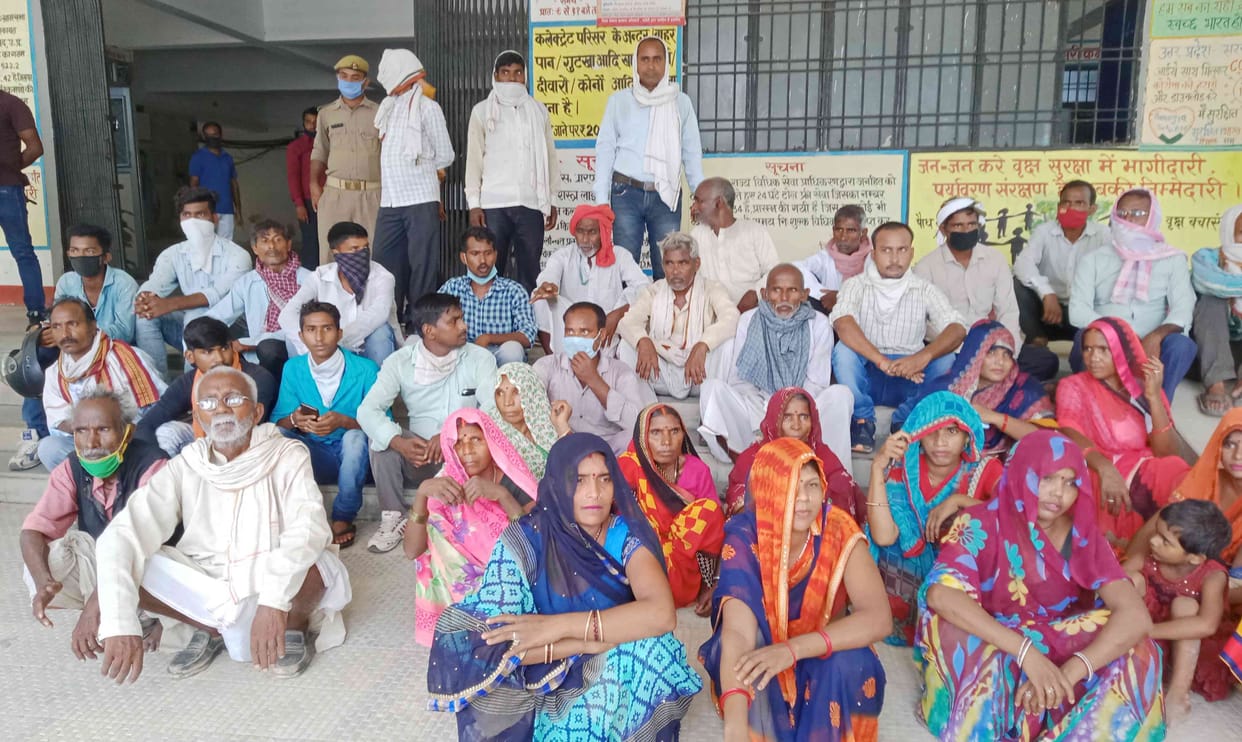 Villagers protest against police harassment
