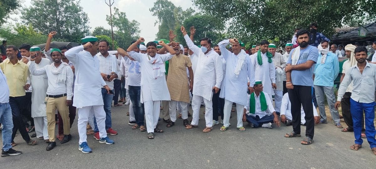Farmers jammed the Panipat-Khatima highway