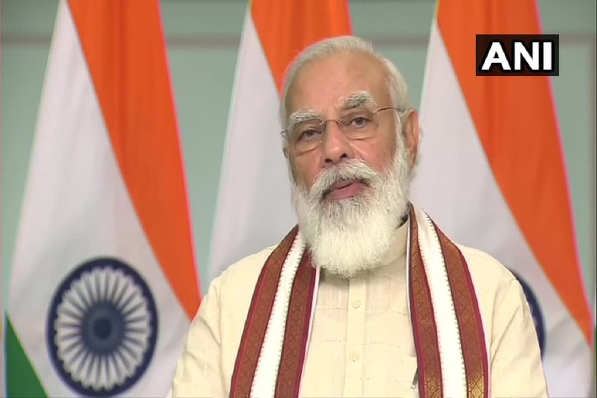 PM Narendra Modi and MP CM Shivraj Singh Chouhan take part in housing scheme e-function