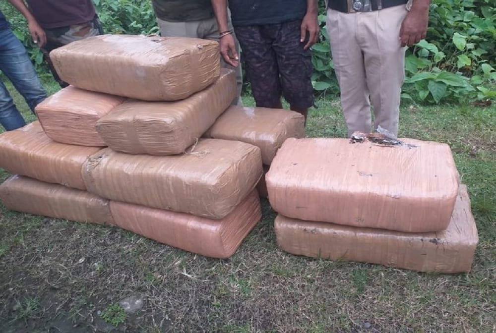 West Bengal: Police today recovered approx 283 kgs ganja worth Rs 35 lakhs