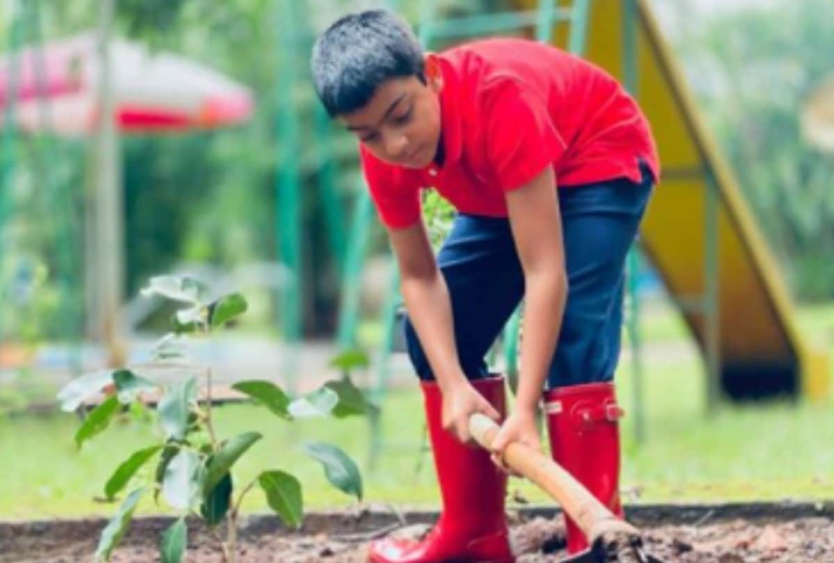 Kajol and Ajay Devgn son Yug devgn celebrates birthday by planting saplings