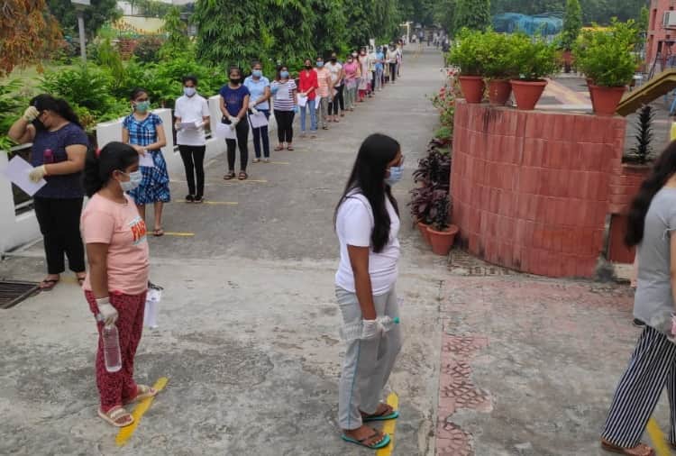 NEET 2020: Students reached exam center amid tight security in chandigarh