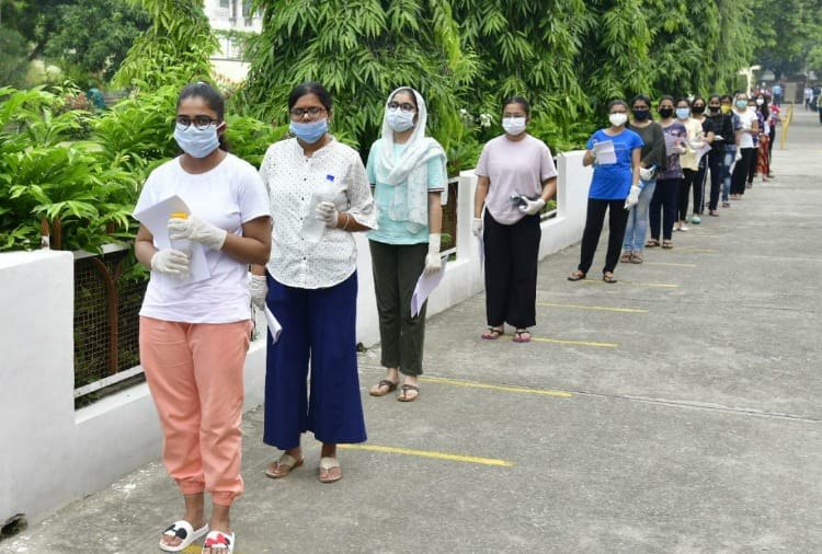 NEET 2020: Students reached exam center amid tight security in chandigarh