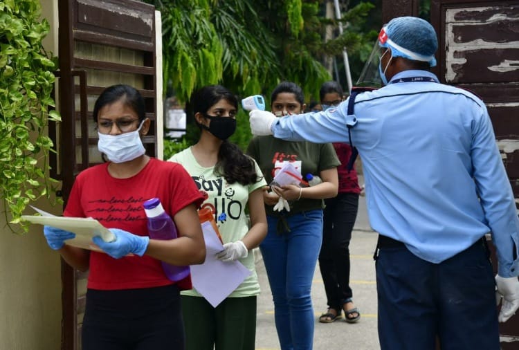 NEET 2020: Students reached exam center amid tight security in chandigarh