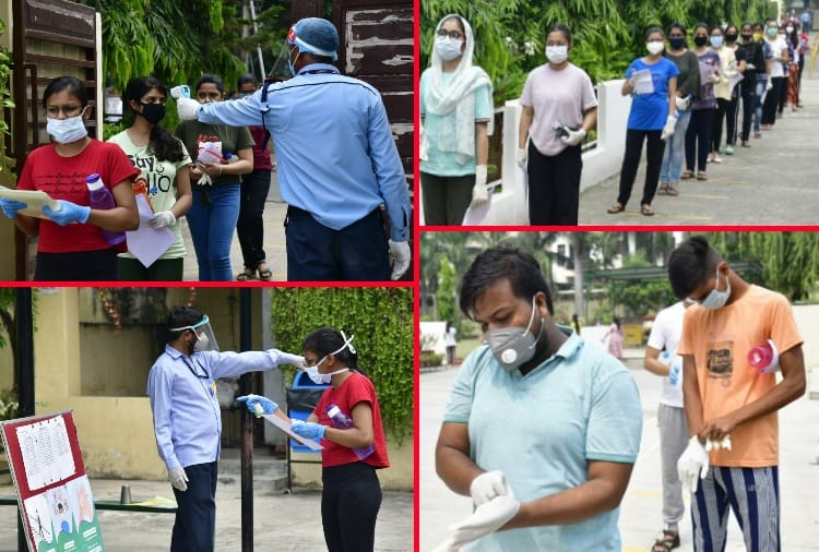 NEET 2020: Students reached exam center amid tight security in chandigarh