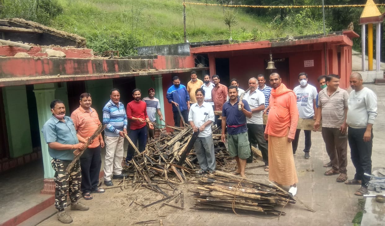 Risheshwar temple's dharamshala starts reconstruction