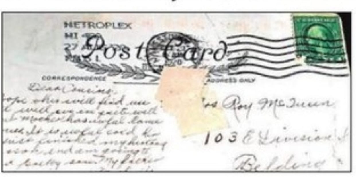 A 'letter' that took 100 years to reach the address, President George Washington's name was stamped