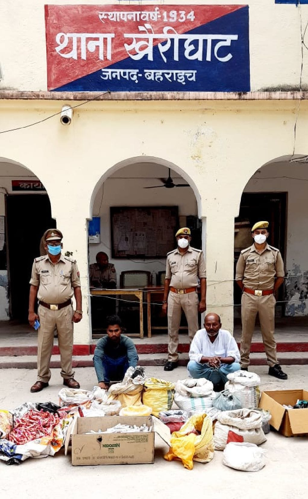 llegal cracker factory busted, two arrested with explosive material