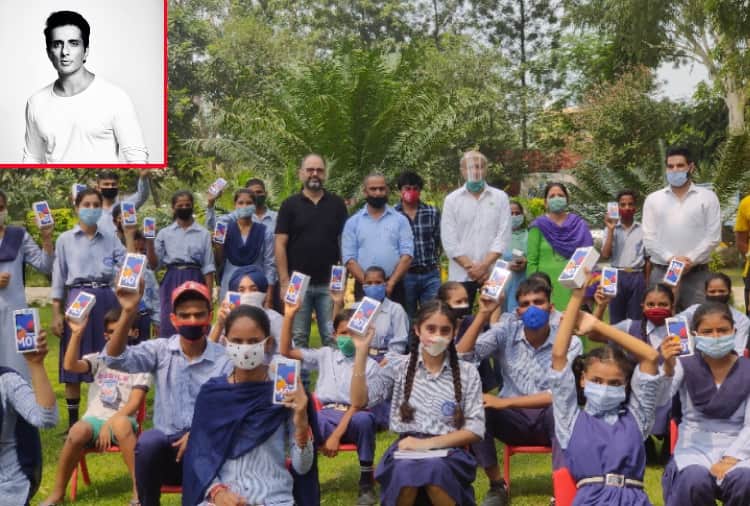 Actor Sonu Sood Sends Smartphones To Children For Online Studies in Chandigarh