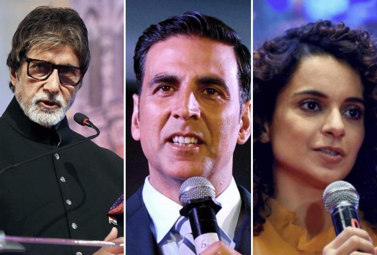 Hindi Diwas 2020 amitabh bachchan akshay kumar and kangana ranaut tweet