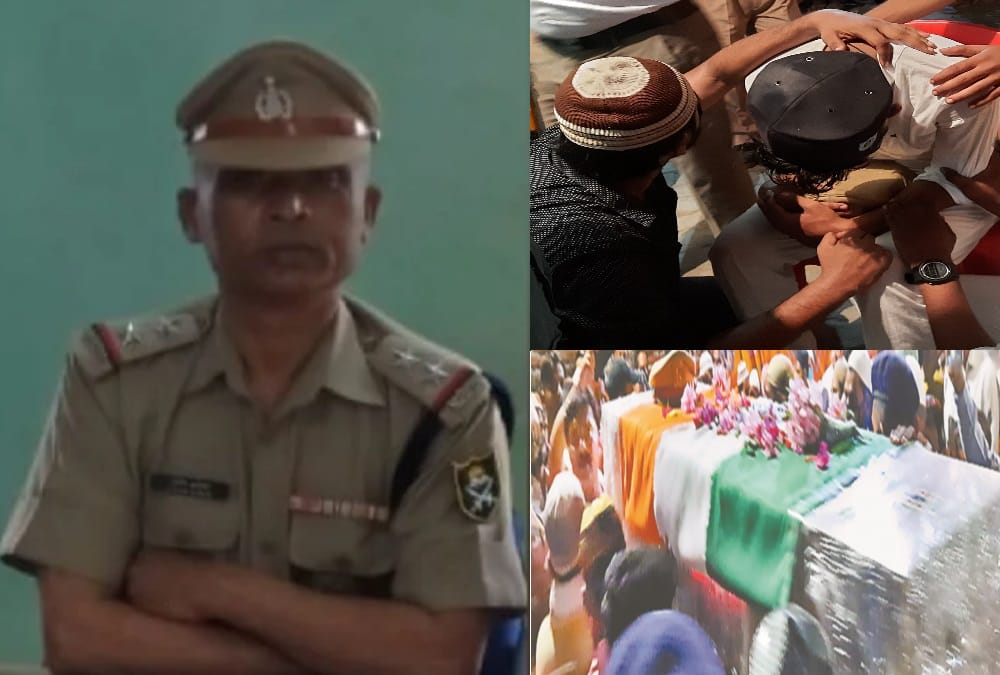 Uttarakhand martyred Soldiers Jamir ahmed Funeral, Son crying badly after see father cap, Photos