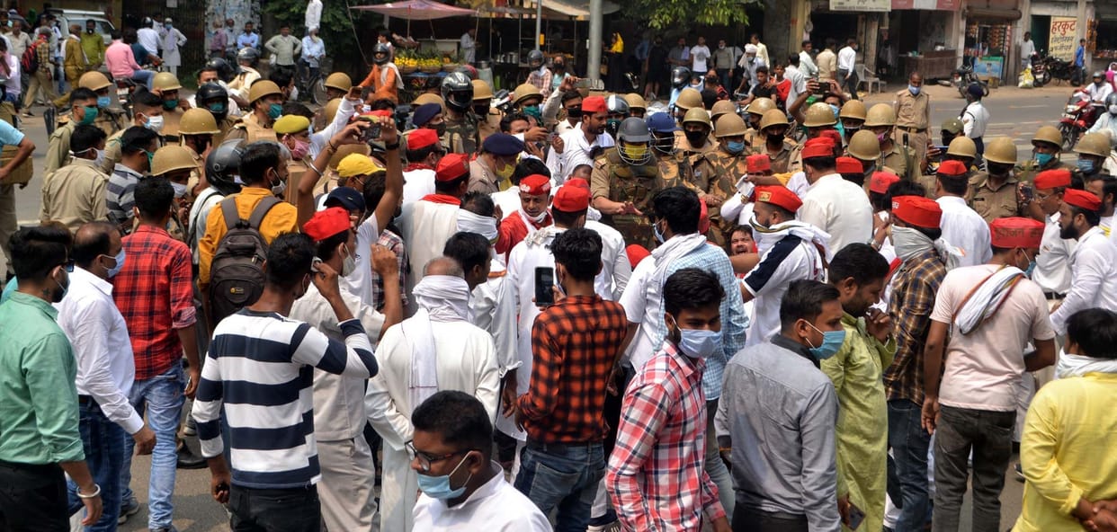 Samajwadi party's protest