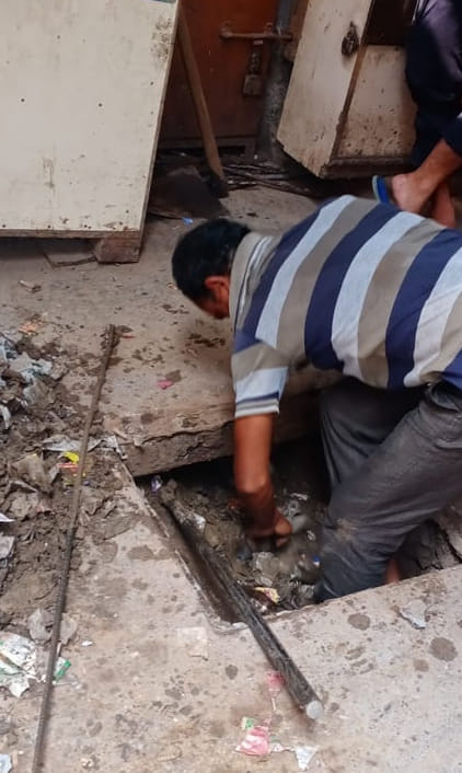 Cleaning of drains provided in Moti Bazaar