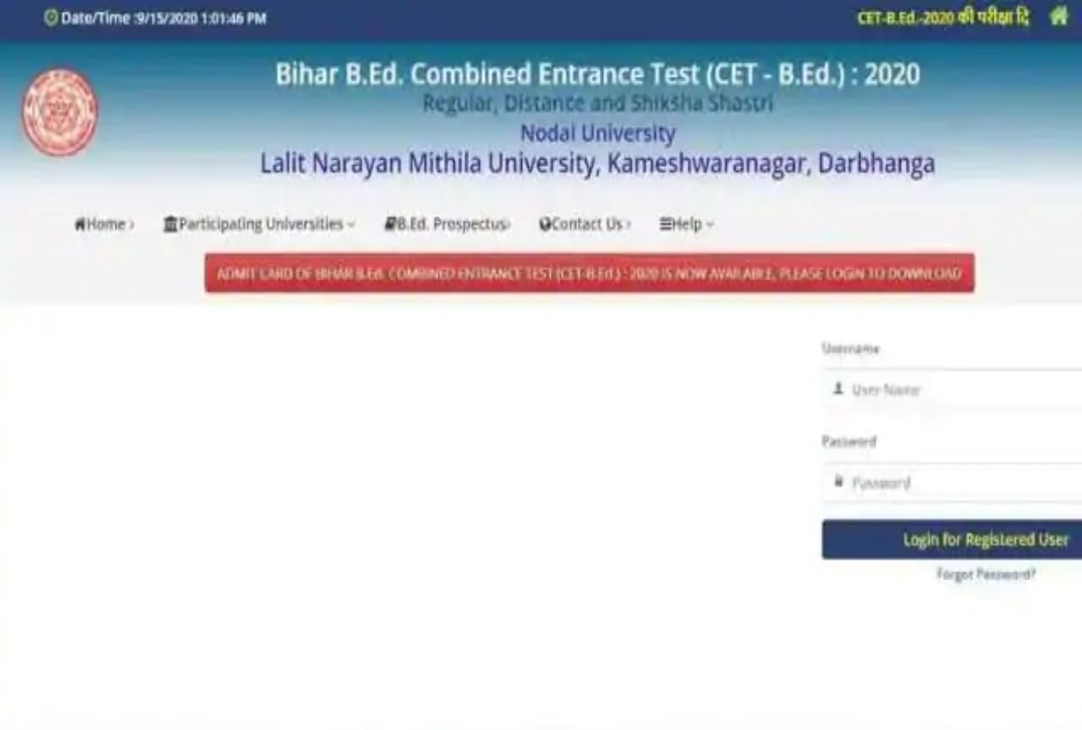 Bihar B.Ed. admit card 2020 released at bihar-cetbed-lnmu.in, here’s direct link to download hall ticket