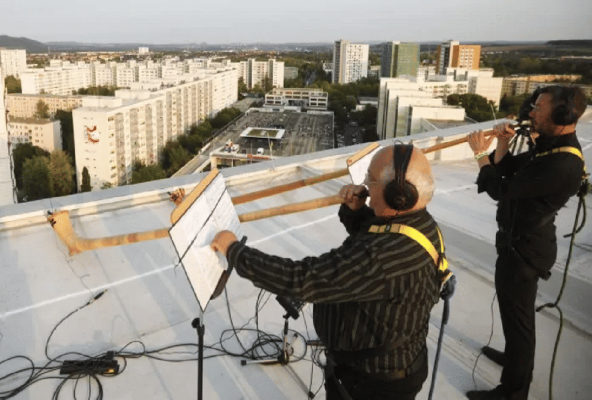 germany musicians perform unique concert on rooftop amid covid 19 panademic