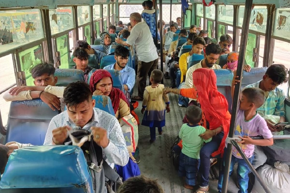 No sanitization and no mask in UP roadways Buses in Baghpat District