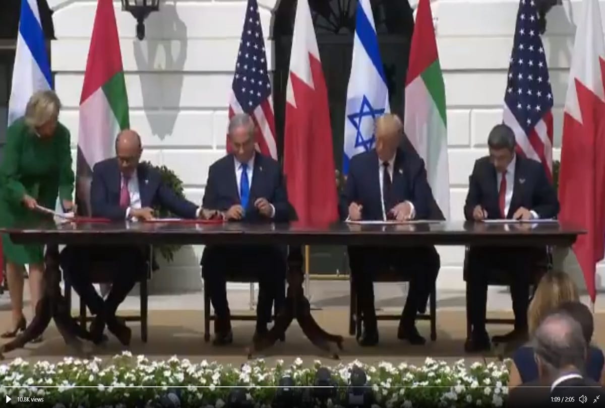 Israel, UAE and Bahrain signed the Abraham Accord in front of President Donald Trump