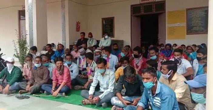 Villagers took out processions, staged, shouted slogans