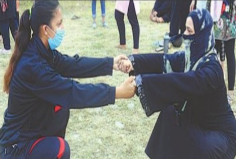 Muslim women Doing yoga in Burka in haldwani Uttarakhand