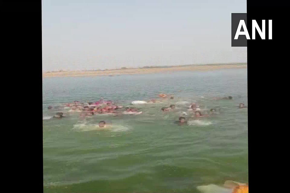 a boat rolling over in chambal river more than 24 person may drown in river rajasthan