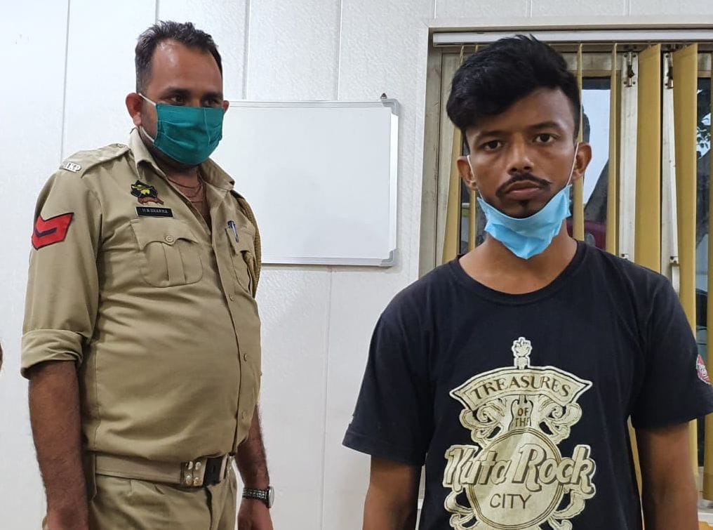 young man of bahajoi sambhal areest in chating with jammus officer