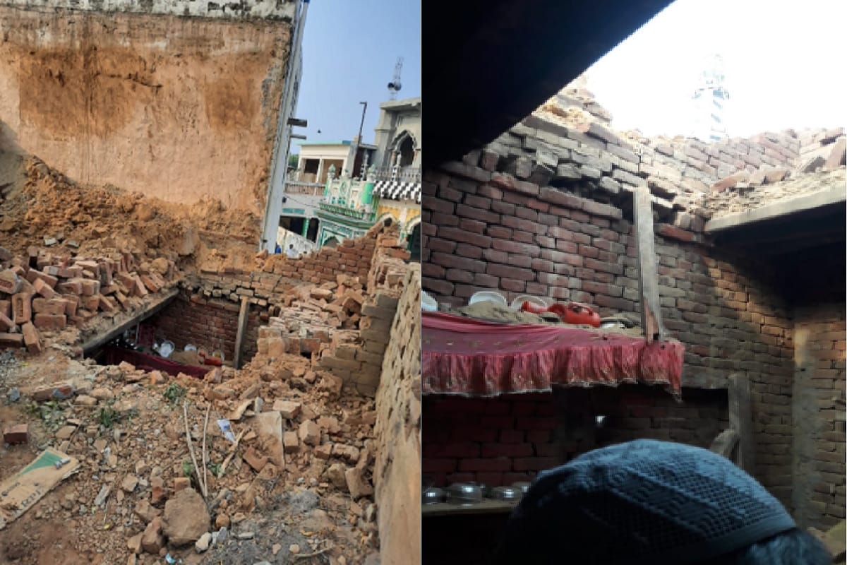 A woman have died and two peoples injred in house roof fall at Muzaffarnagar district