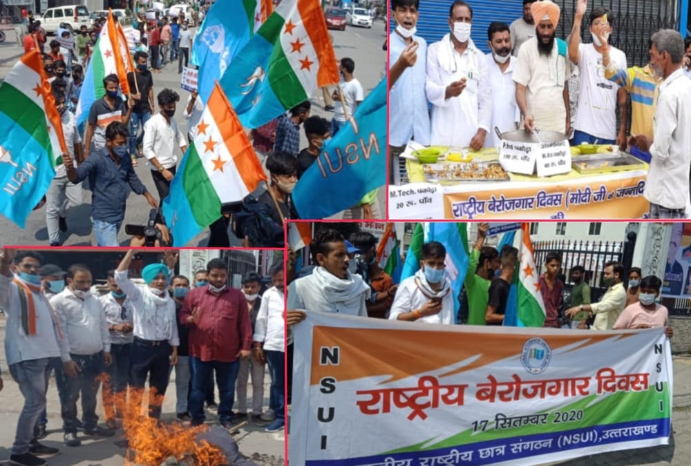 PM Modi 70th birthday: Congress protest in uttarakhand for Unemployment, Photos