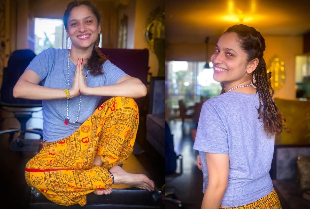 ankita lokhande getting trolled for om printed patiala salwar