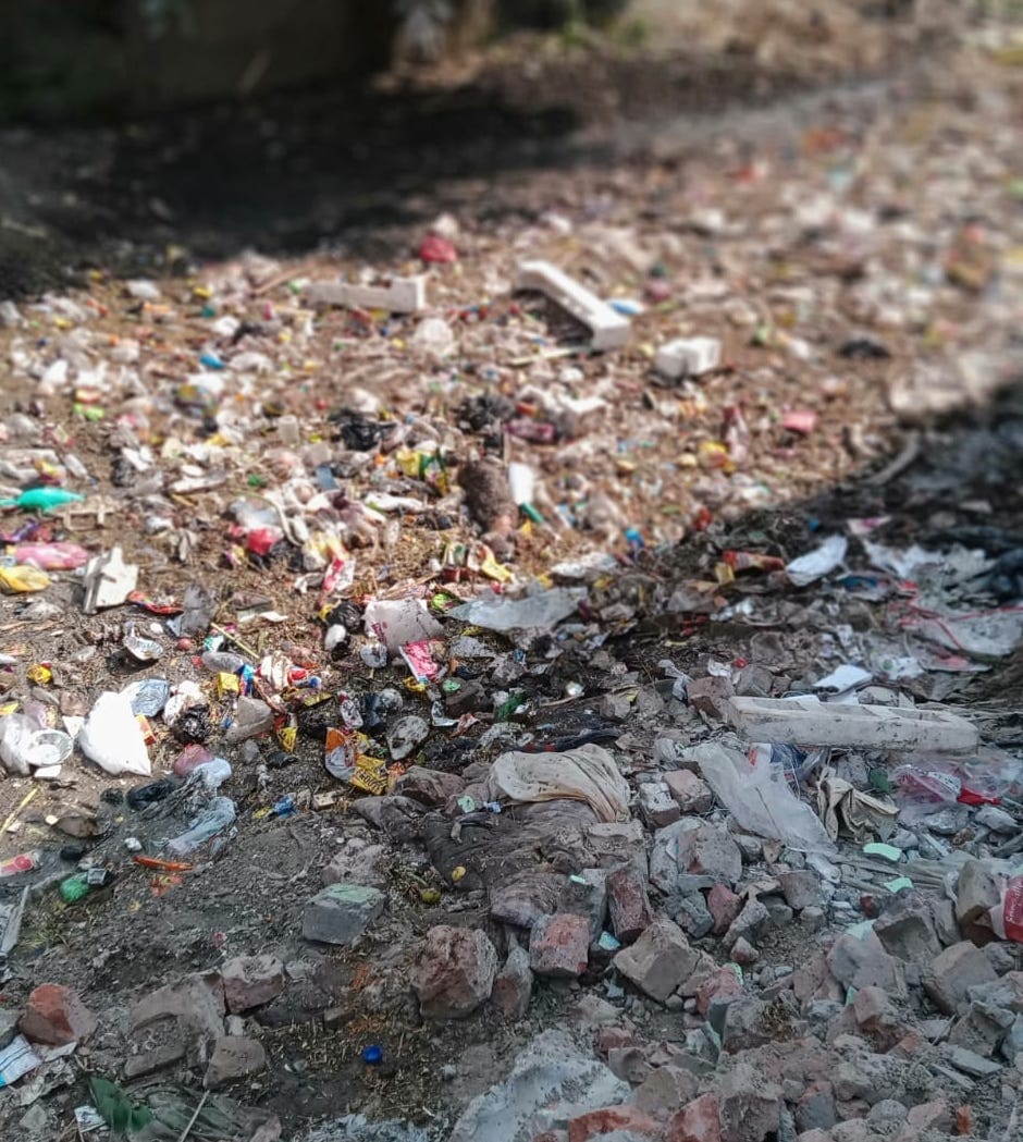 Sewage filled with dirt, demand for cleaning