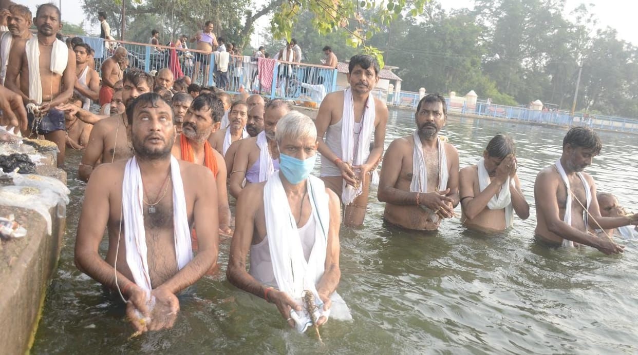 The ancestors did water sacrifice on the last day
