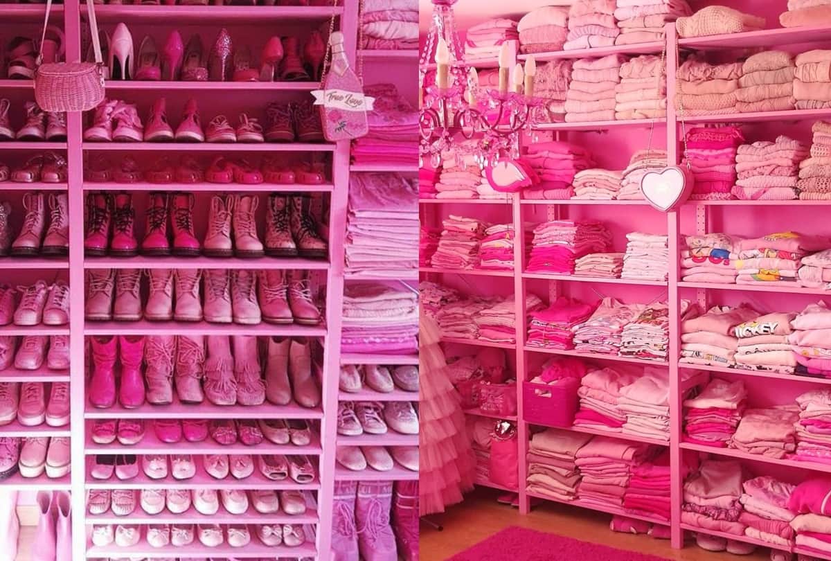 switzerland school teacher yasmin charlotte obsessed with pink colour and use everything in pink