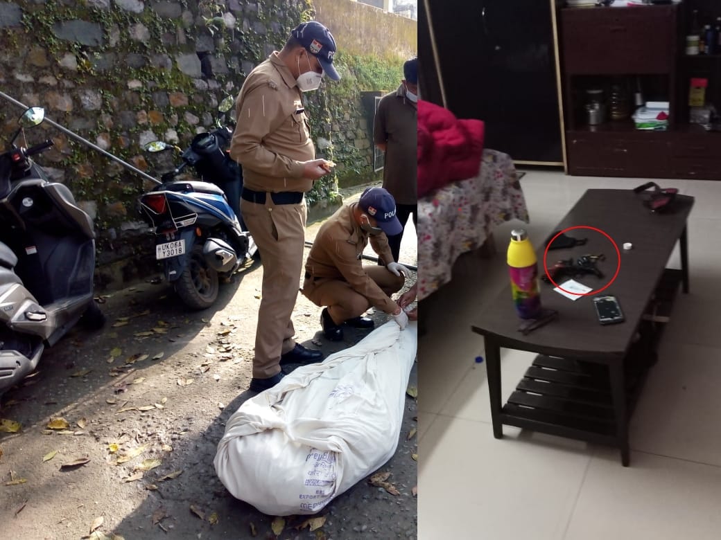 bheemtal latest news: graphic era b tech student shot himself, died