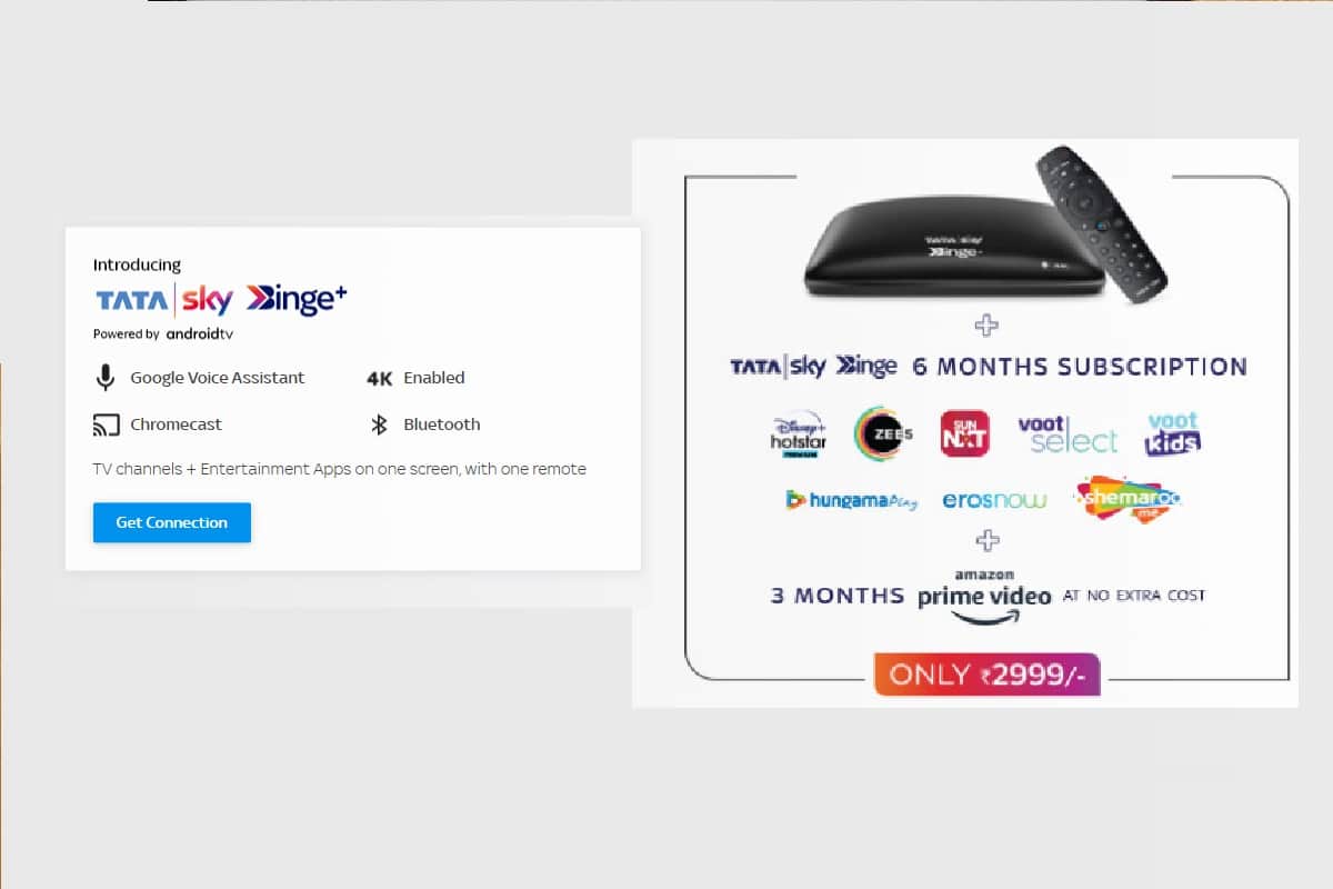 Tata Sky Binge Plus Price cut in India by Rs 3000 for New and Existing Customers