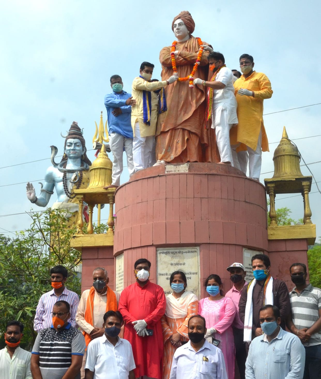 Sanitation campaign in Vivekananda Park with artificial equipment distributed to the differently-abled