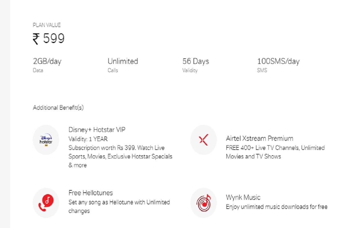 AIRTEL 599