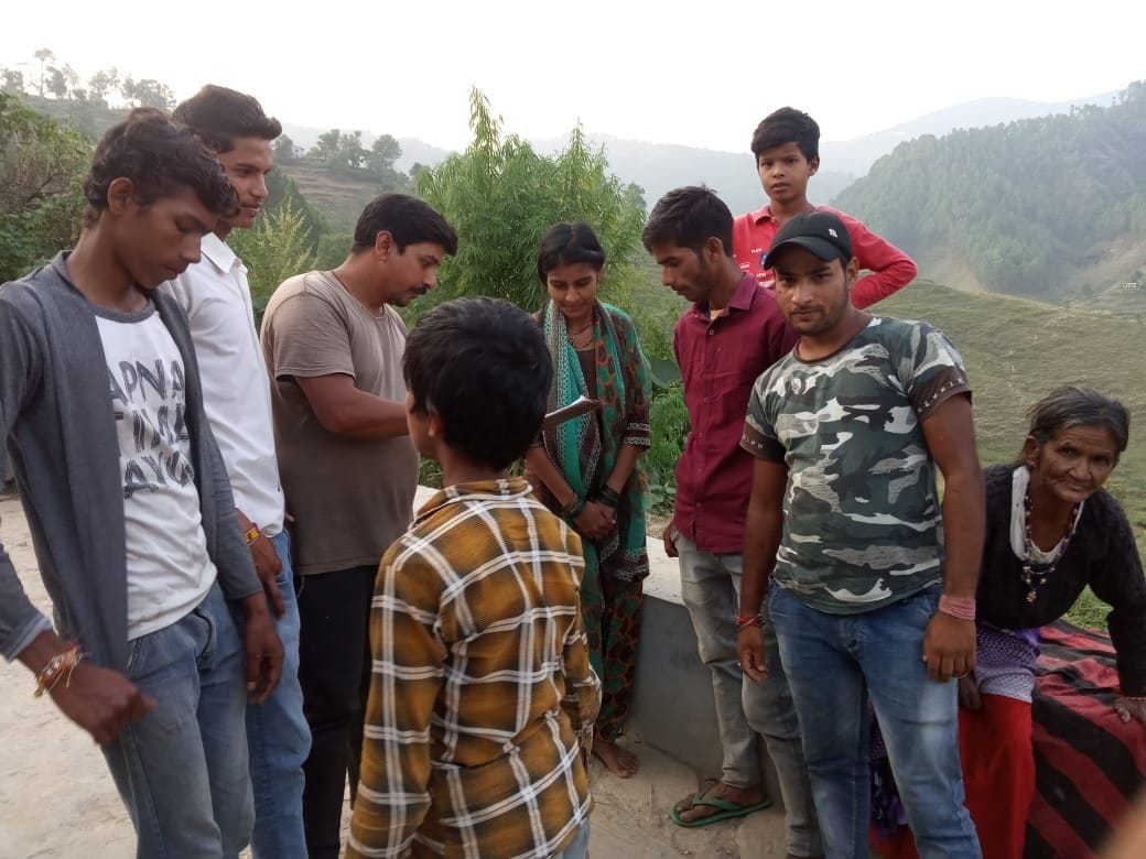 Youth of Nakot engaged in making the village drug-free