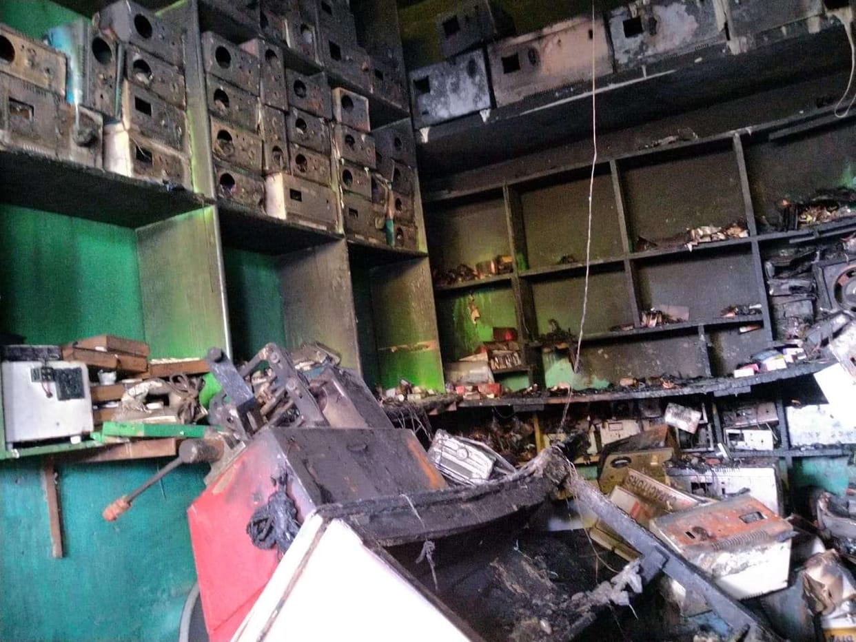 fire in shop