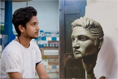 Sushant Singh Rajput sculpture by Binay kumar Mistry aka Raj