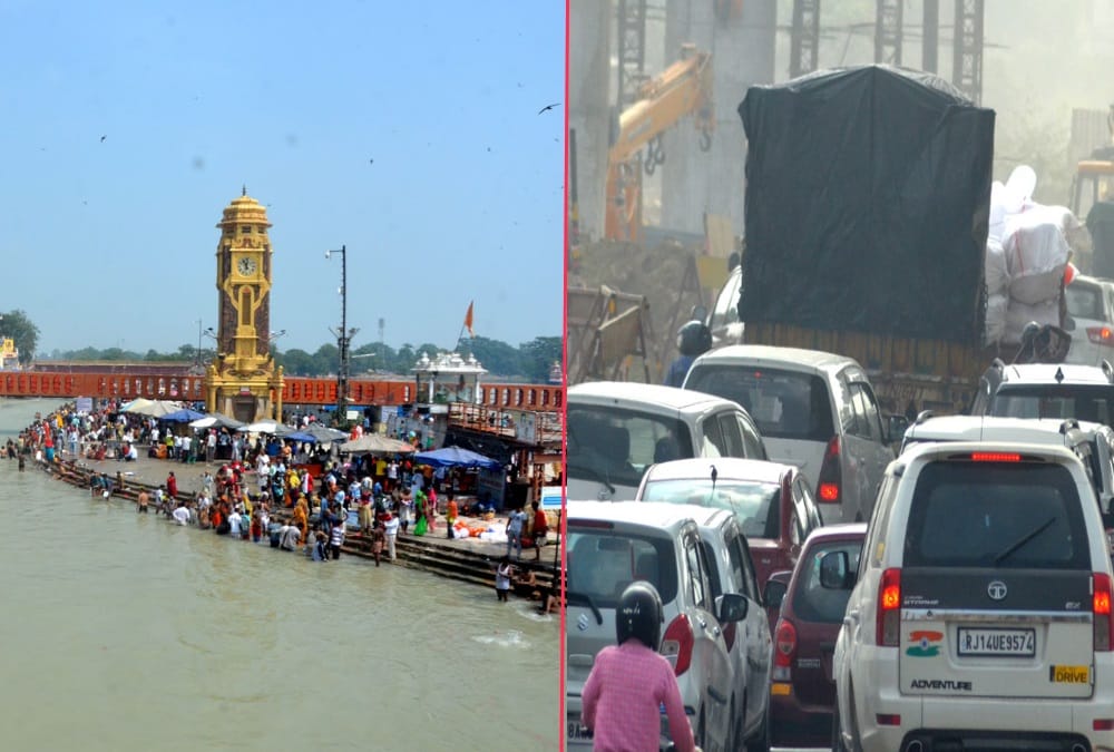 Coronavirus in uttarakhand: Tourist crowd on har ki pauri and Traffic jam in haridwar