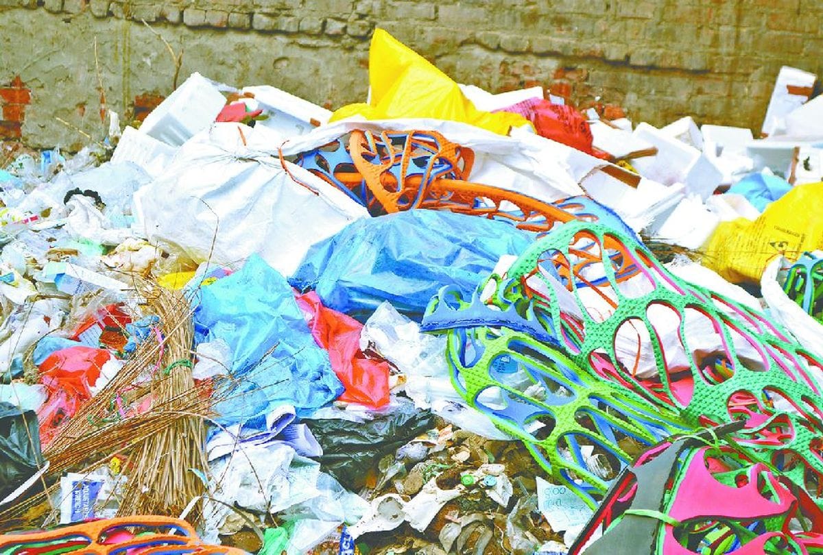 Bio Medical Waste In Open At Sn Medical College And Other Hospitals