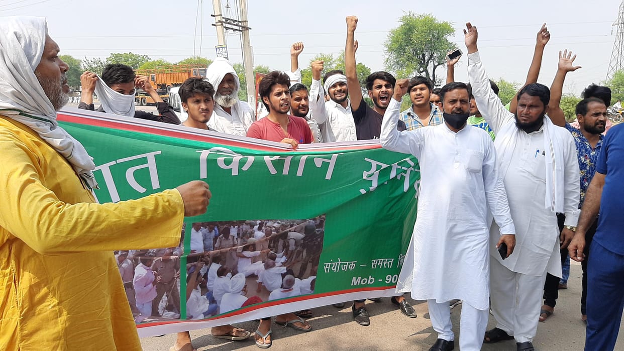Farmers protest against bill