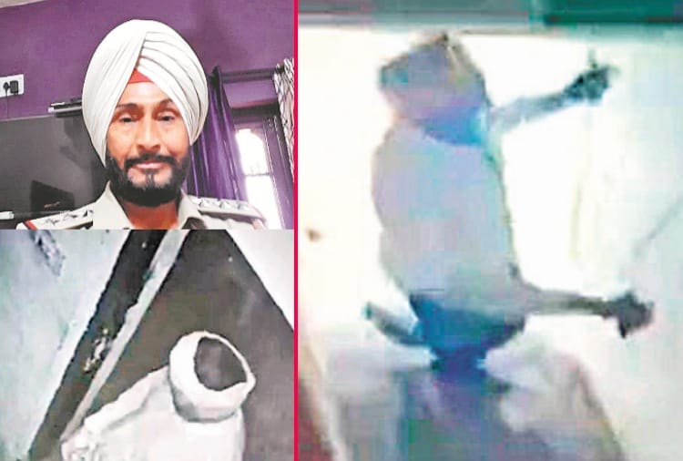 Chandigarh Crime News Drunken police inspector obscene act outside ex-serviceman broke CCTV wires