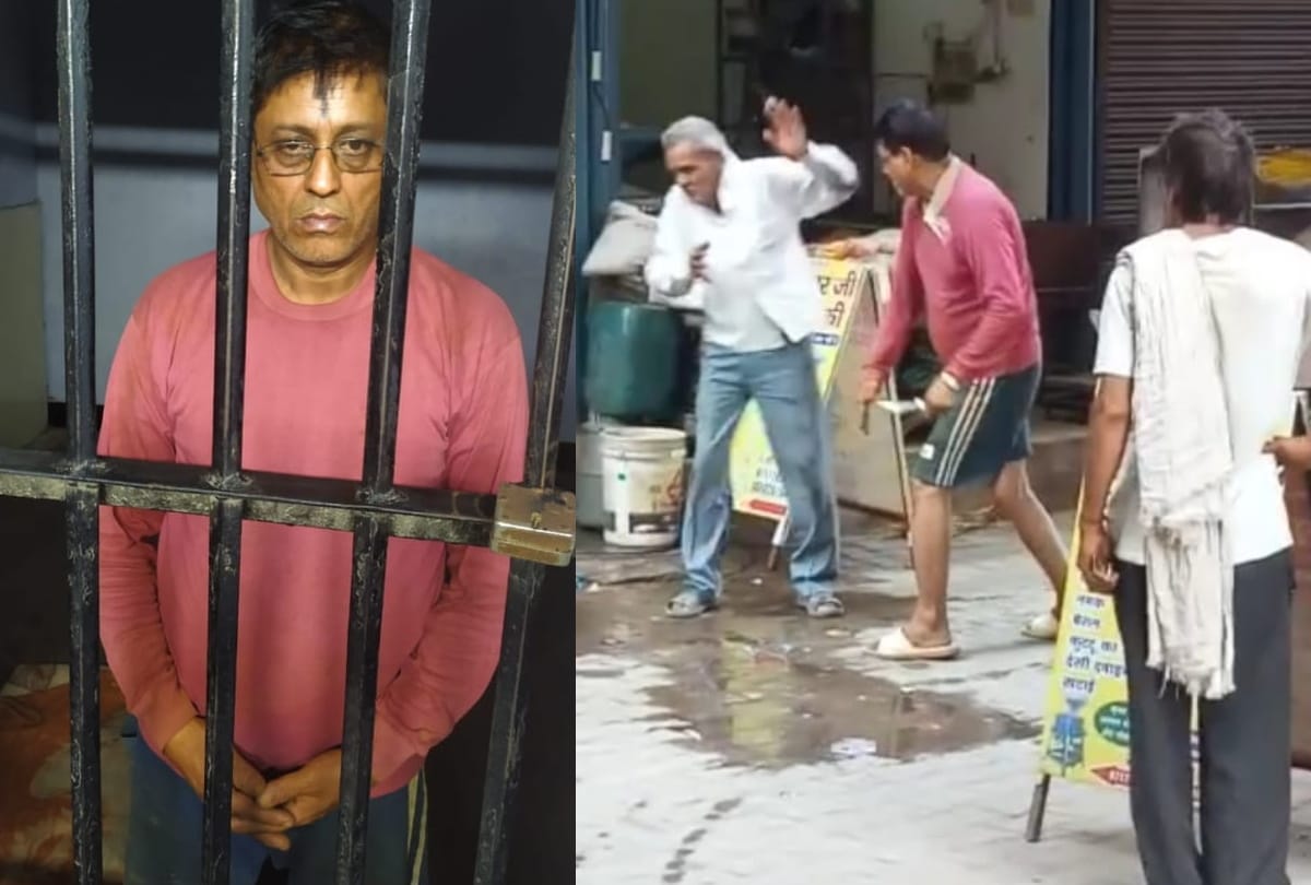 Ghaziabad old man asked his 600 rupees back then man first slapped him beat with iron rod after that