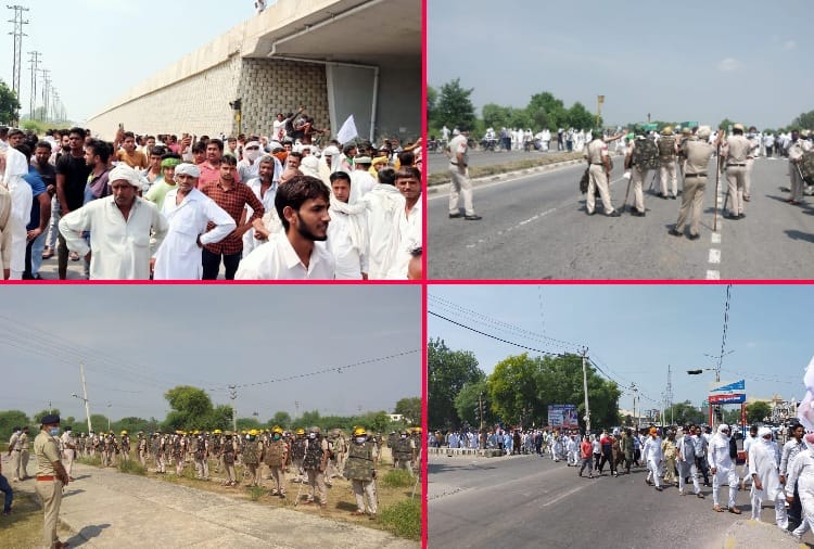 Police deployment at Sadopur border in Ambala, in view of farmers protest against Agriculture Bills