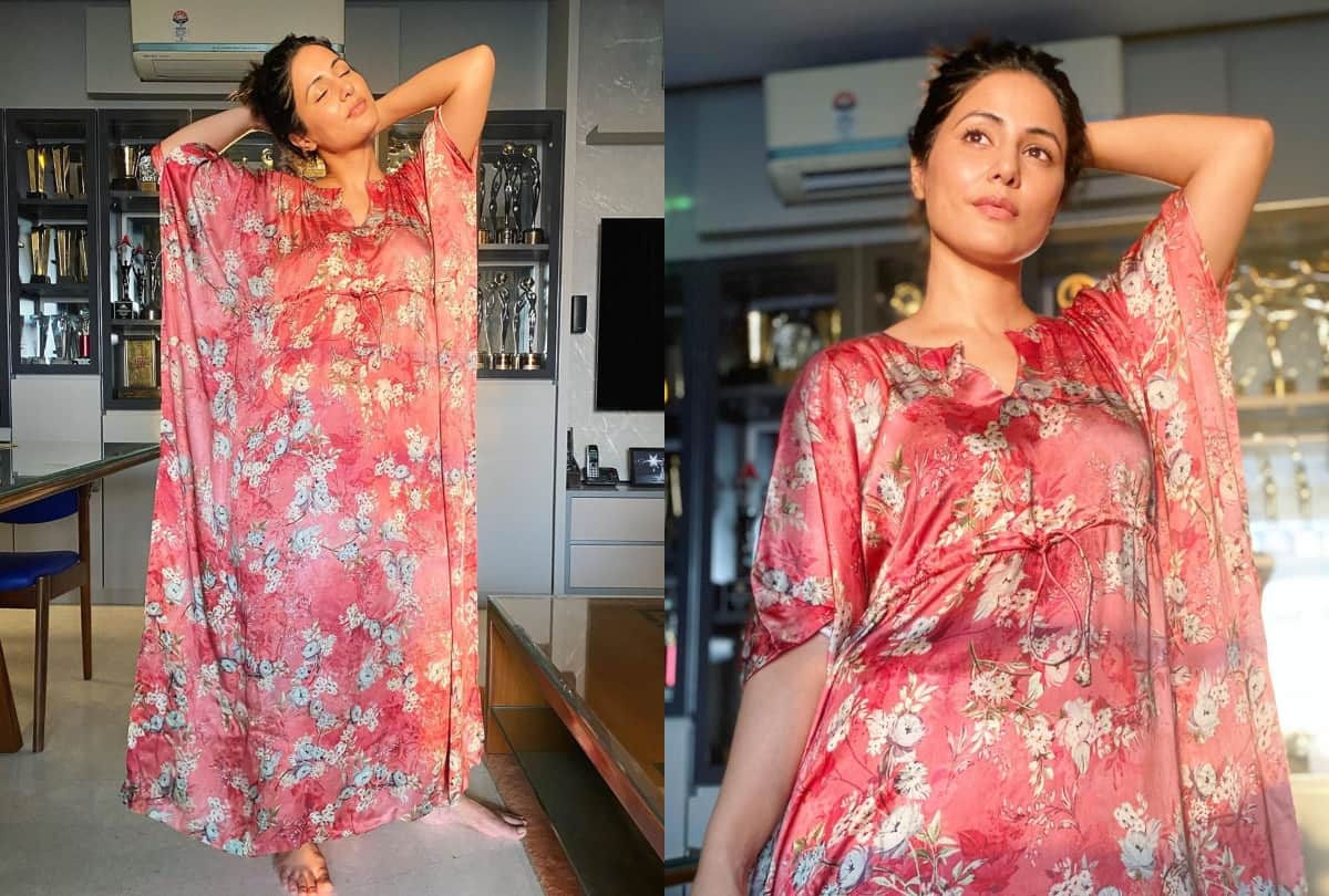 hina khan shares her pic in kaftan dress