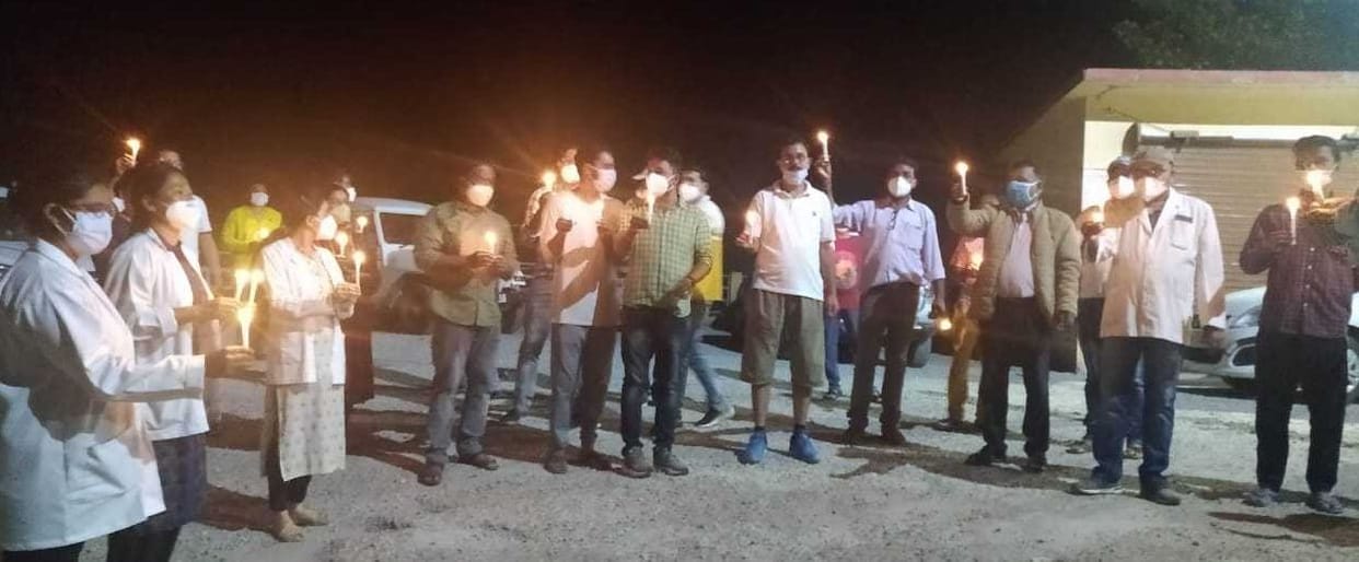 The candle march was fired by the doctors, protesting